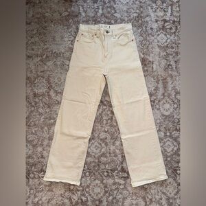 American Eagle AE77 Premium Selvedge Stovepipe Jeans (Cream)